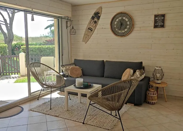 Les Capitelles 5 - Acces Direct A La Plage Depuis Le Jardin - T2 Avec Cabine - 6 Pers - Jardin - Piscine - Parking
